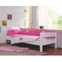 Ropa de cama con corazones blancos y rosas