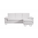 Sofá con chaise longue blanco