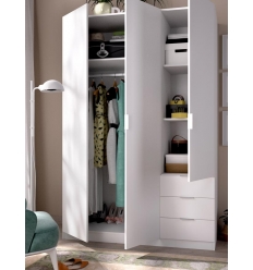 Armario 3 puertas y 3 cajones 