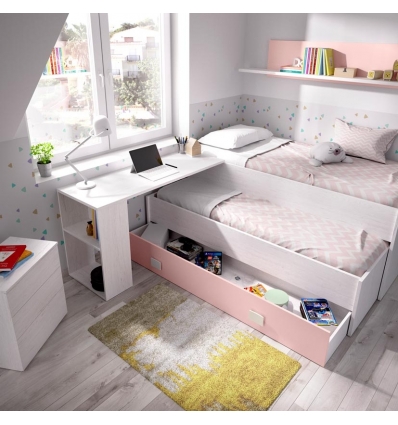 cama compacta con nido y cajon