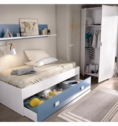 cama nido con estanteria juvenil