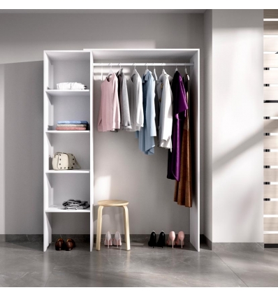 vestidor con estantes adaptable