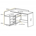 escritorio en L con cajones