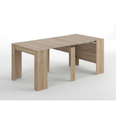 Mesa adaptable con 5 posiciones. Hasta 10 comensales. Mesa extensible para invitados. Práctica y funcional.