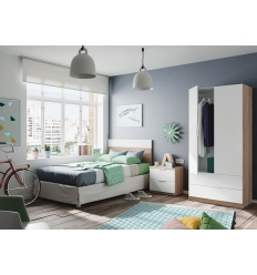 Armario de 2 puertas y 2 cajones Lincoln