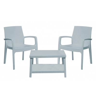 SET RELAX PARA EXTERIOR BALCONY GRIS PERLA