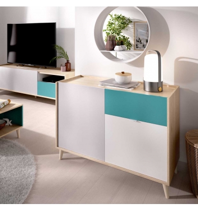 APARADOR  ESTILO RETRO 2 PUERTAS 1 CAJON POP