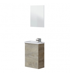 MUEBLE DE BAÑO CON ESPEJO Y LAVABO OAK