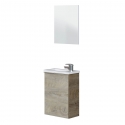 MUEBLE DE BAÑO CON ESPEJO Y LAVABO OAK