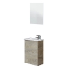 MUEBLE DE BAÑO CON ESPEJO Y LAVABO OAK