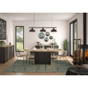 MESA DE COMEDOR CON EXTENSIÓN BICOLOR ZONDA