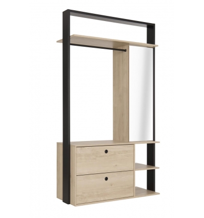 vestidor abierto con espejo