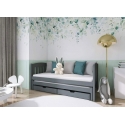 CAMA DE MADERA CON CAMA SUPLETORIA Y CAJONES LOTUS