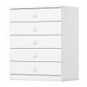 CÓMODA BLANCA 5 CAJONES MINT