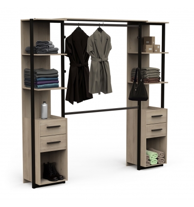 VESTIDOR  CON CAJONES ESTILO INDUSTRIAL EBAN